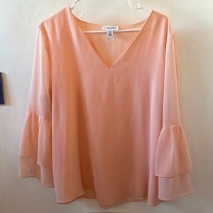 Calvin Klein pale pink blouse. Size XL